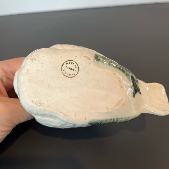 RARE Czech Pottery Swan Trinket Dish - Picture 4 of 13